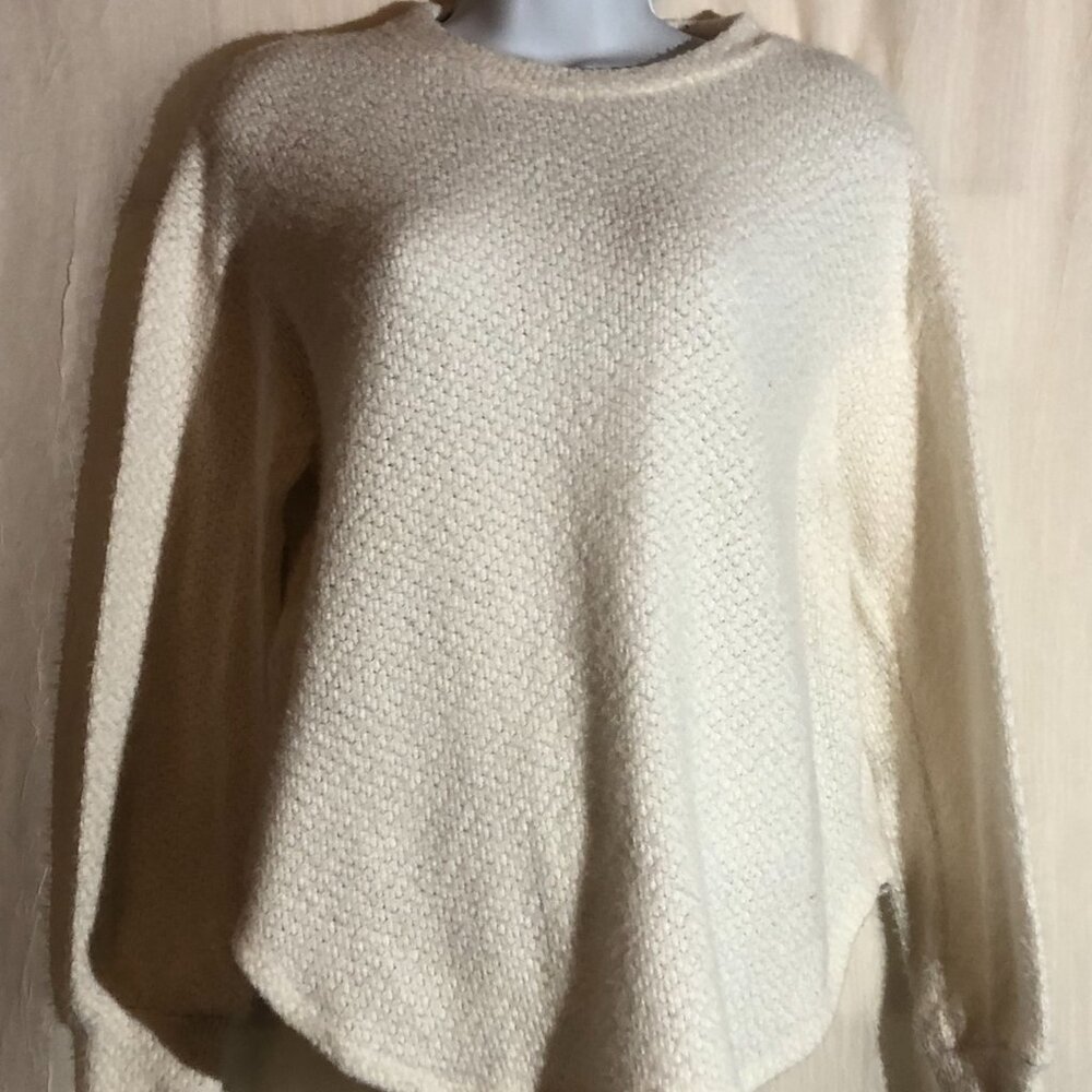 Women’s Hollister WHITE Long Sleeve Mock Neck Sweater Soft Size S